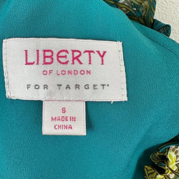 Liberty of London Target Hera Peacock Feathers High Neck Halter Top Size Small - Picture 5 of 10